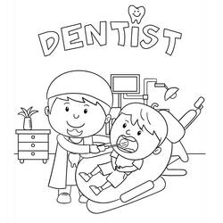 Dessin à colorier: Dentiste (Carrières et Professions) #200034 - Coloriages à Imprimer Gratuits