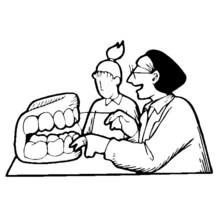 Dessin à colorier: Dentiste (Carrières et Professions) #92867 - Coloriages à Imprimer Gratuits