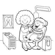 Dessin à colorier: Dentiste (Carrières et Professions) #92947 - Coloriages à Imprimer Gratuits