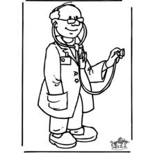 Dessin à colorier: Docteur / Médecin (Carrières et Professions) #93508 - Coloriages à Imprimer Gratuits