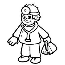 Dessin à colorier: Docteur / Médecin (Carrières et Professions) #93515 - Coloriages à Imprimer Gratuits