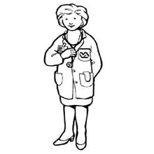 Dessin à colorier: Docteur / Médecin (Carrières et Professions) #93517 - Coloriages à Imprimer Gratuits
