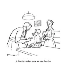 Dessin à colorier: Docteur / Médecin (Carrières et Professions) #93535 - Coloriages à Imprimer Gratuits