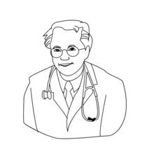 Dessin à colorier: Docteur / Médecin (Carrières et Professions) #93538 - Coloriages à Imprimer Gratuits