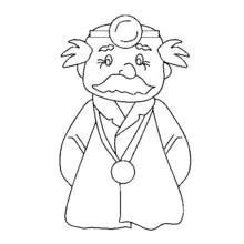 Dessin à colorier: Docteur / Médecin (Carrières et Professions) #93559 - Coloriages à Imprimer Gratuits