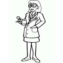 Dessin à colorier: Docteur / Médecin (Carrières et Professions) #93632 - Coloriages à Imprimer Gratuits