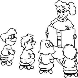 Dessin à colorier: Enseignant / Enseignante (Carrières et Professions) #94213 - Coloriages à Imprimer Gratuits