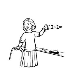 Dessin à colorier: Enseignant / Enseignante (Carrières et Professions) #94223 - Coloriages à Imprimer Gratuits