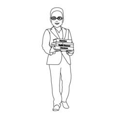 Dessin à colorier: Enseignant / Enseignante (Carrières et Professions) #94245 - Coloriages à Imprimer Gratuits