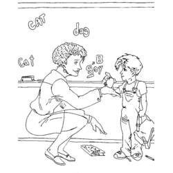 Dessin à colorier: Enseignant / Enseignante (Carrières et Professions) #94249 - Coloriages à Imprimer Gratuits