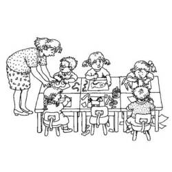 Dessin à colorier: Enseignant / Enseignante (Carrières et Professions) #94251 - Coloriages à Imprimer Gratuits