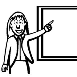 Dessin à colorier: Enseignant / Enseignante (Carrières et Professions) #94331 - Coloriages à Imprimer Gratuits