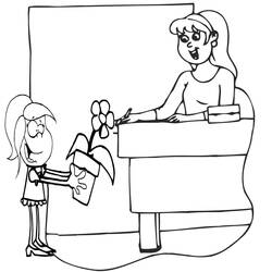 Dessin à colorier: Enseignant / Enseignante (Carrières et Professions) #94334 - Coloriages à Imprimer Gratuits