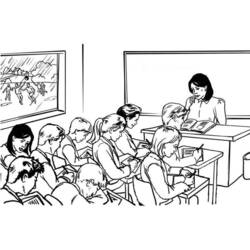 Dessin à colorier: Enseignant / Enseignante (Carrières et Professions) #94337 - Coloriages à Imprimer Gratuits