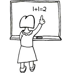 Dessin à colorier: Enseignant / Enseignante (Carrières et Professions) #94366 - Coloriages à Imprimer Gratuits