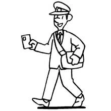 Dessin à colorier: Facteur (Carrières et Professions) #94907 - Coloriages à Imprimer Gratuits