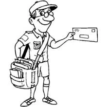 Dessin à colorier: Facteur (Carrières et Professions) #94908 - Coloriages à Imprimer Gratuits