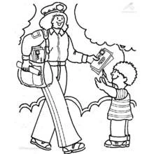 Dessin à colorier: Facteur (Carrières et Professions) #94912 - Coloriages à Imprimer Gratuits
