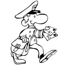 Dessin à colorier: Facteur (Carrières et Professions) #94917 - Coloriages à Imprimer Gratuits