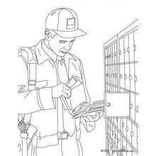 Dessin à colorier: Facteur (Carrières et Professions) #94959 - Coloriages à Imprimer Gratuits