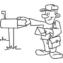 Dessin à colorier: Facteur (Carrières et Professions) #94962 - Coloriages à Imprimer Gratuits