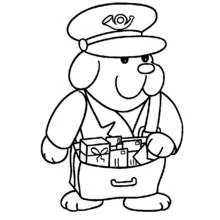 Dessin à colorier: Facteur (Carrières et Professions) #94974 - Coloriages à Imprimer Gratuits