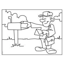 Dessin à colorier: Facteur (Carrières et Professions) #94976 - Coloriages à Imprimer Gratuits