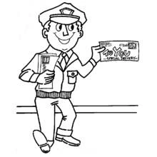Dessin à colorier: Facteur (Carrières et Professions) #94984 - Coloriages à Imprimer Gratuits