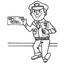 Dessin à colorier: Facteur (Carrières et Professions) #95001 - Coloriages à Imprimer Gratuits