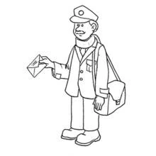 Dessin à colorier: Facteur (Carrières et Professions) #95027 - Coloriages à Imprimer Gratuits
