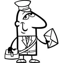 Dessin à colorier: Facteur (Carrières et Professions) #95051 - Coloriages à Imprimer Gratuits