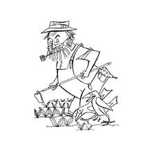 Dessin à colorier: Fermier (Carrières et Professions) #96160 - Coloriages à Imprimer Gratuits