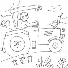 Dessin à colorier: Fermier (Carrières et Professions) #96165 - Coloriages à Imprimer Gratuits