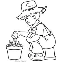 Dessin à colorier: Fermier (Carrières et Professions) #96194 - Coloriages à Imprimer Gratuits