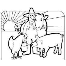 Dessin à colorier: Fermier (Carrières et Professions) #96213 - Coloriages à Imprimer Gratuits