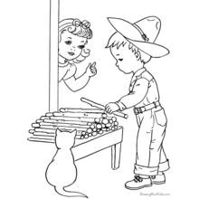 Dessin à colorier: Fermier (Carrières et Professions) #96315 - Coloriages à Imprimer Gratuits