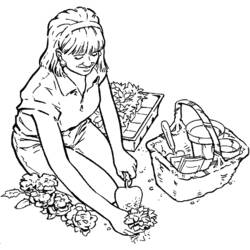 Dessin à colorier: Fleuriste (Carrières et Professions) #170345 - Coloriages à Imprimer Gratuits