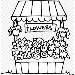 Dessin à colorier: Fleuriste (Carrières et Professions) #170348 - Coloriages à Imprimer Gratuits