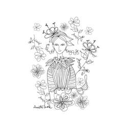 Dessin à colorier: Fleuriste (Carrières et Professions) #170374 - Coloriages à Imprimer Gratuits