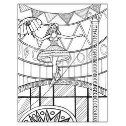 Dessin à colorier: Funambule (Carrières et Professions) #192336 - Coloriages à Imprimer Gratuits