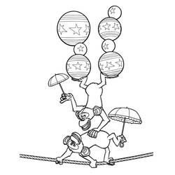 Dessin à colorier: Funambule (Carrières et Professions) #192337 - Coloriages à Imprimer Gratuits