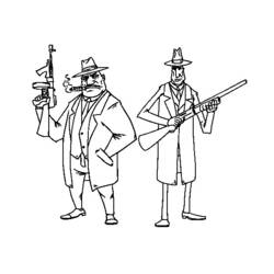 Dessin à colorier: Gangster (Carrières et Professions) #149844 - Coloriages à Imprimer Gratuits