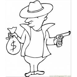 Dessin à colorier: Gangster (Carrières et Professions) #149877 - Coloriages à Imprimer Gratuits