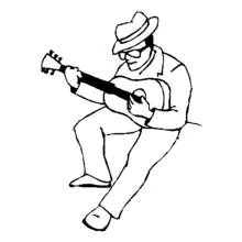 Dessin à colorier: Guitariste (Carrières et Professions) #98057 - Coloriages à Imprimer Gratuits