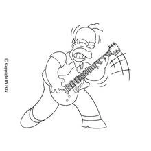 Dessin à colorier: Guitariste (Carrières et Professions) #98059 - Coloriages à Imprimer Gratuits