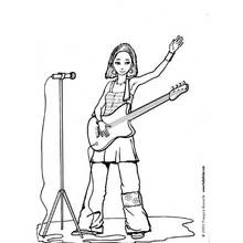 Dessin à colorier: Guitariste (Carrières et Professions) #98063 - Coloriages à Imprimer Gratuits