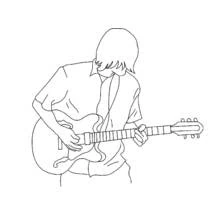 Dessin à colorier: Guitariste (Carrières et Professions) #98065 - Coloriages à Imprimer Gratuits