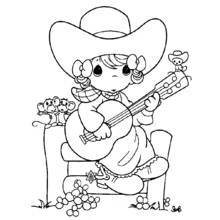 Dessin à colorier: Guitariste (Carrières et Professions) #98089 - Coloriages à Imprimer Gratuits