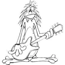 Dessin à colorier: Guitariste (Carrières et Professions) #98092 - Coloriages à Imprimer Gratuits