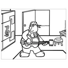 Dessin à colorier: Guitariste (Carrières et Professions) #98108 - Coloriages à Imprimer Gratuits